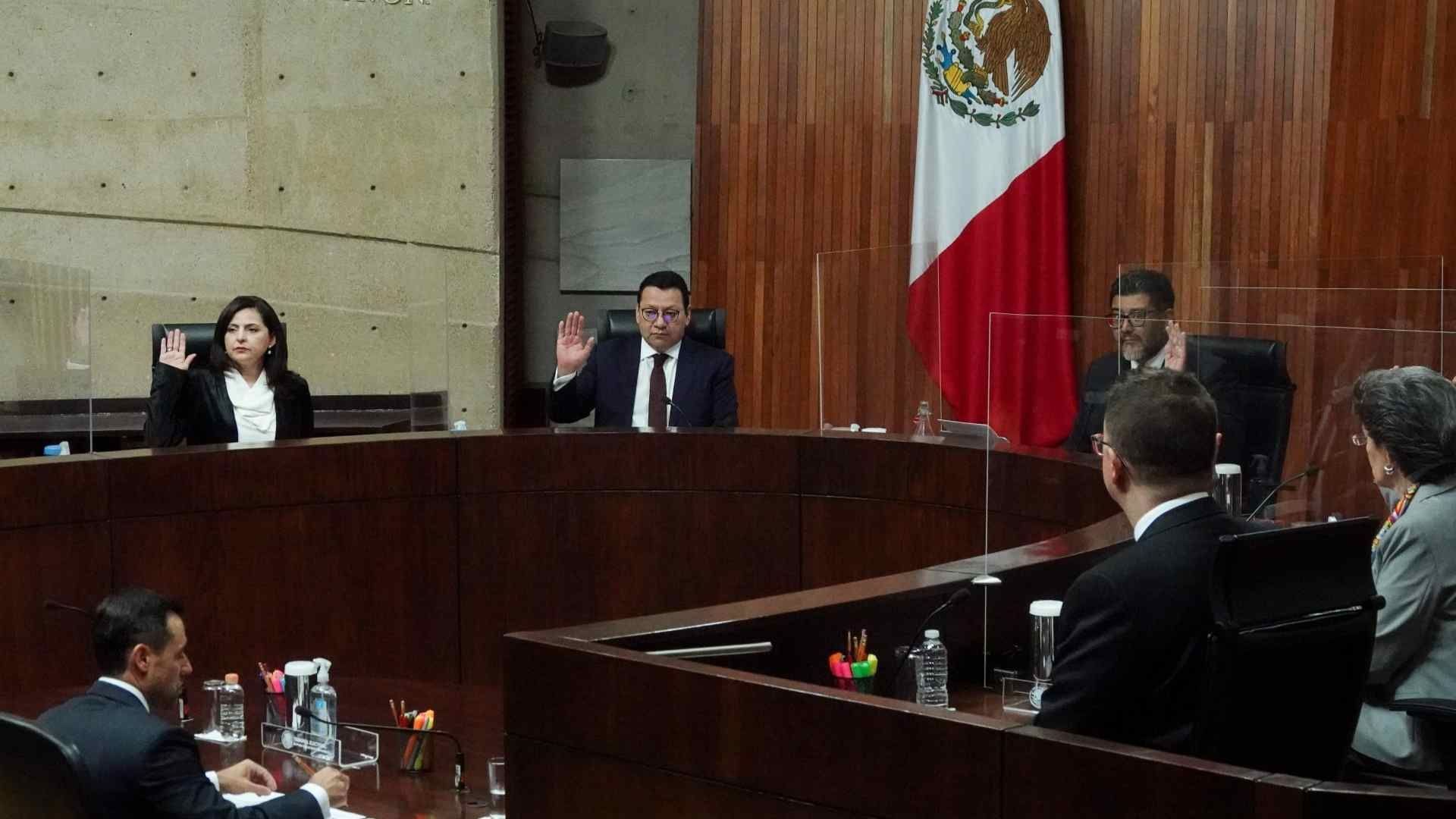Sesión del Tribunal Electoral el pasado 27 de abril