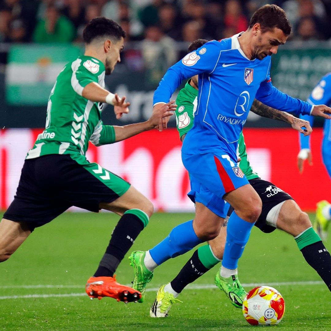 Antoine Griezmann anotó un gol en la victoria del Atlético de Madrid ante el Real Betis.