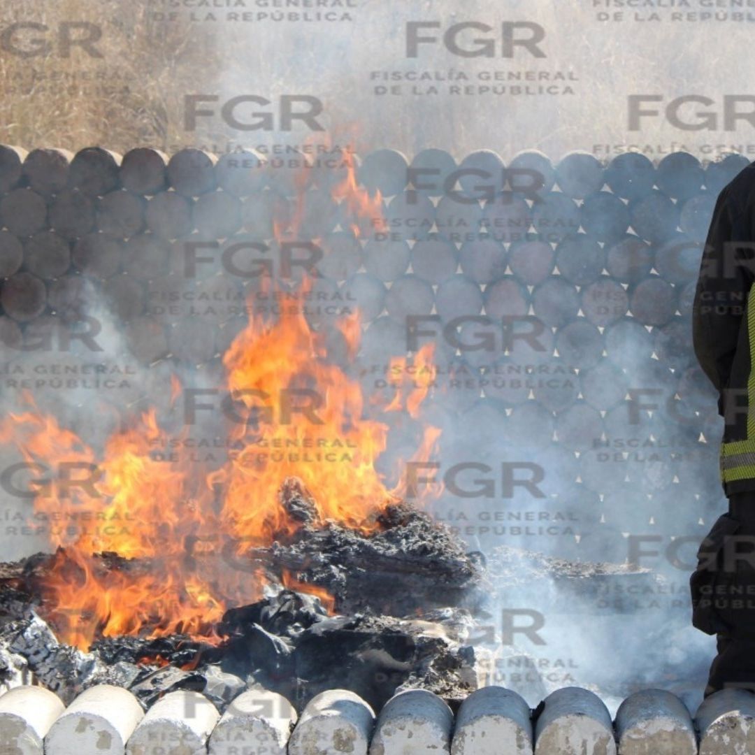 156 Kilogramos Narcóticos Incinerados Puebla FGR Marihuana Cocaína Metanfetamina