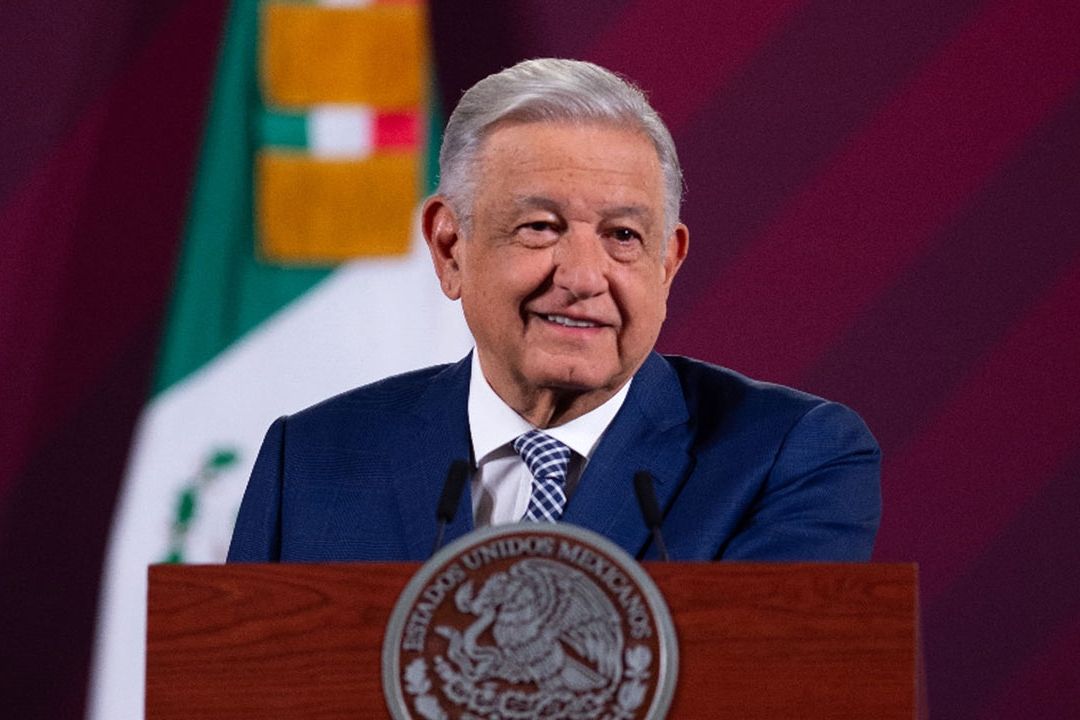Andrés Manuel López Obrador en su conferencia en Palacio Nacional