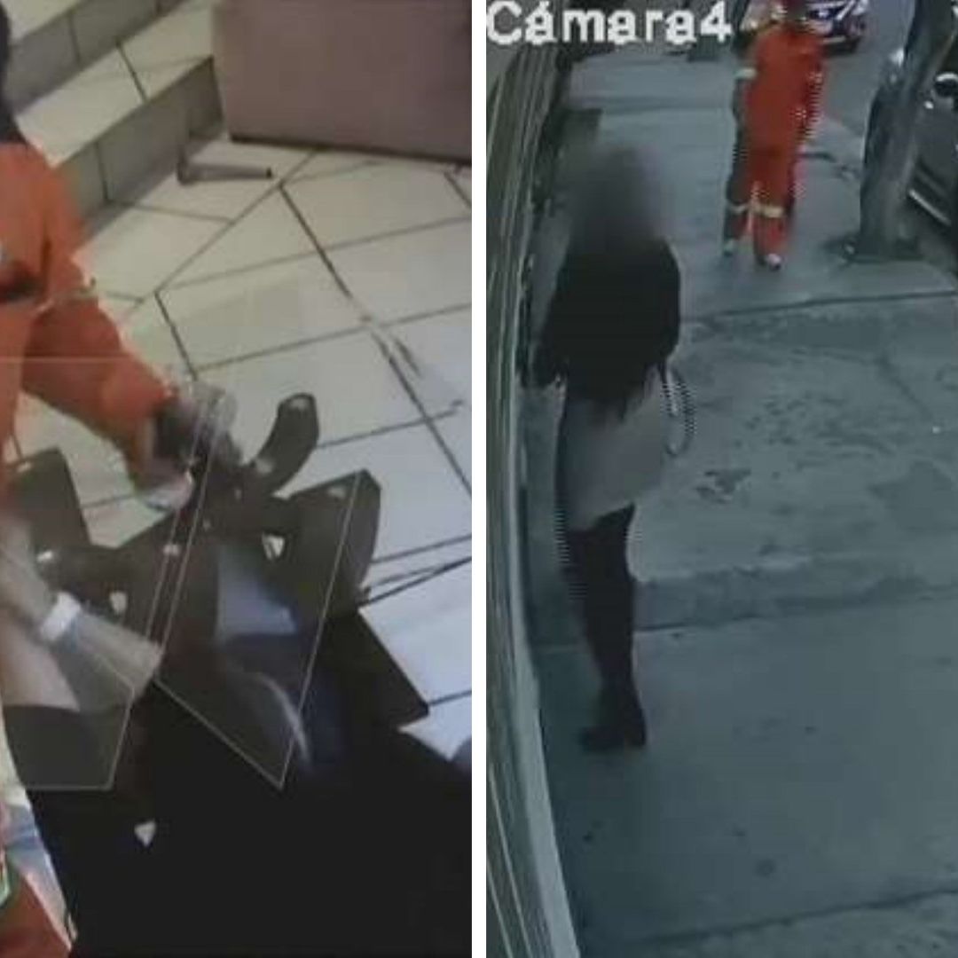 Cámaras de seguridad captaron el robo en una vivienda de la alcaldía GAM. Foto: Captura de pantalla