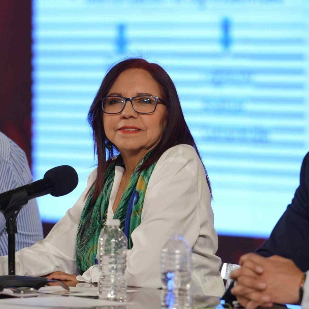La secretaria de Educación, Leticia Ramírez, durante la conferencia de este viernes