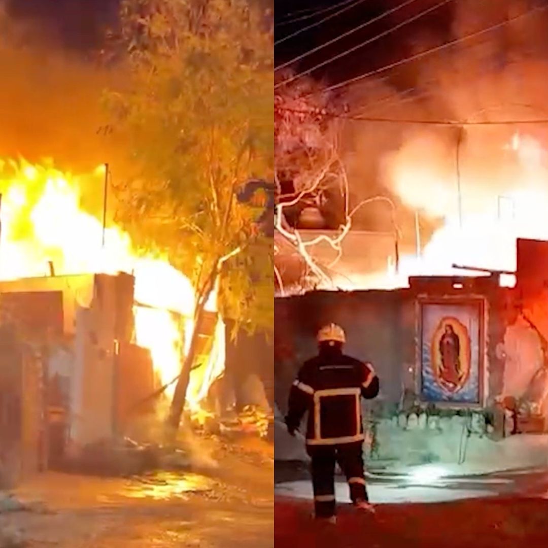 Incendio de tejabanes en Santa Catarina