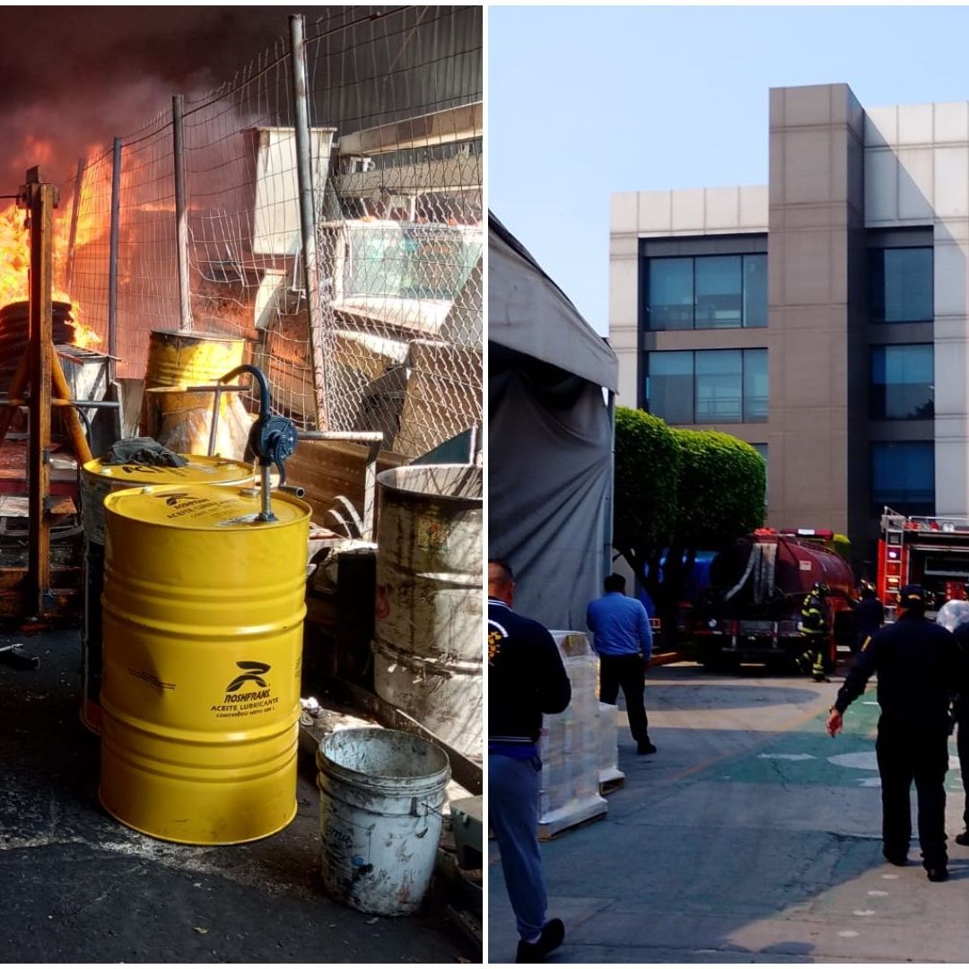 Las imágenes difundidas muestran llamas considerables en el interior del almacén.