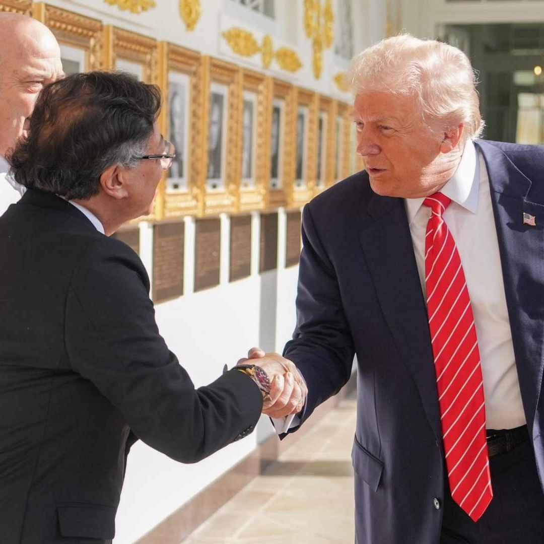 Donald Trump y Gustavo Petro se reúnen por primera vez en la Casa Blanca.