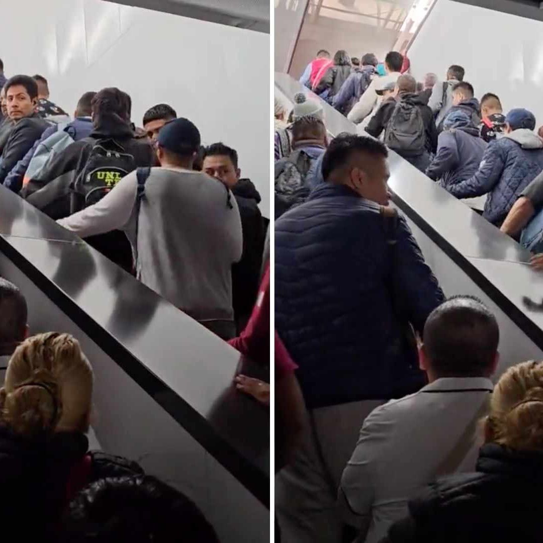 Escaleras Eléctricas de Metro Pantitlán Cambian de Sentido; Usuarios Corren: Video