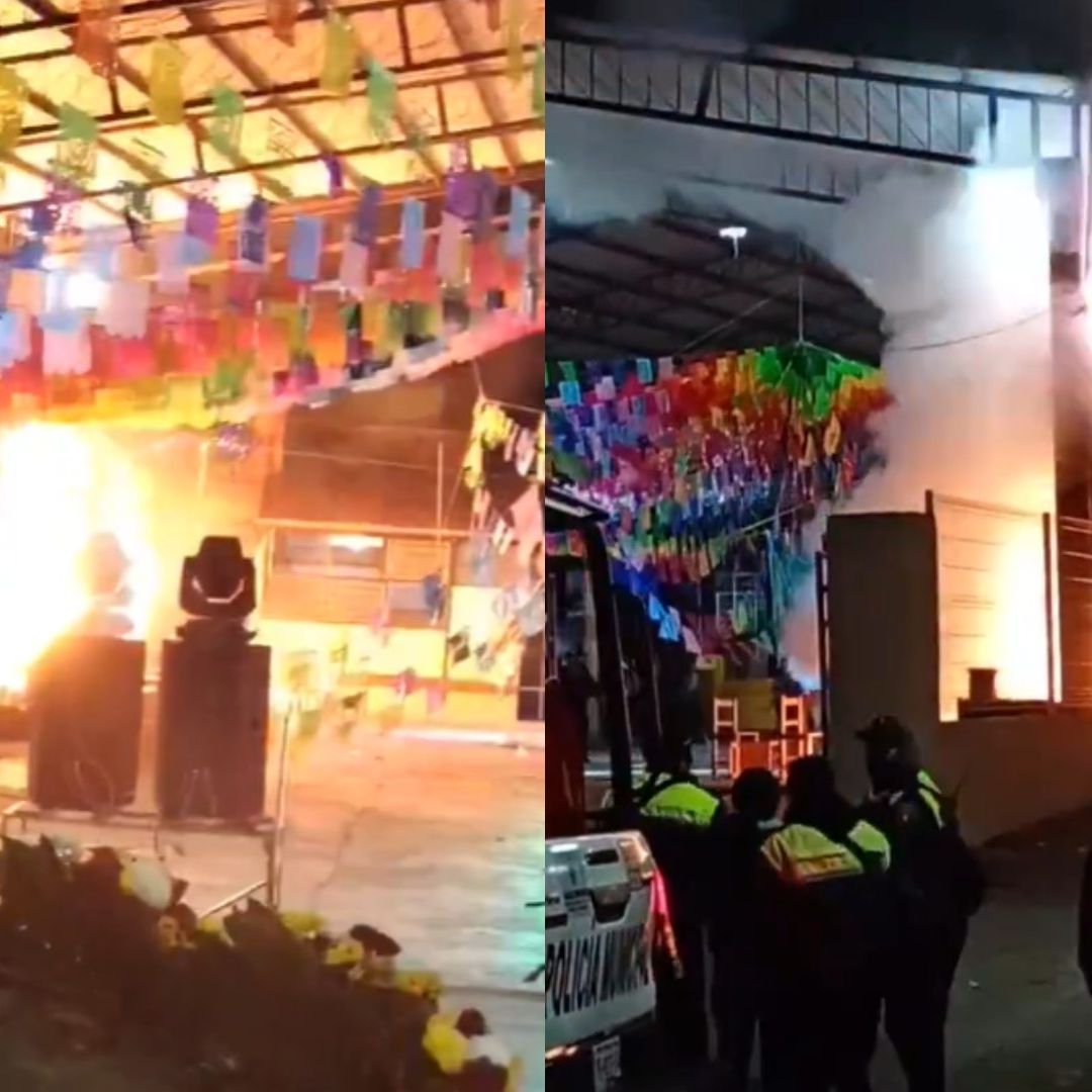 Explosión de Tanque de Gas en Puesto de Comida durante Feria Patronal de Cuacuila en Huauchinango Puebla