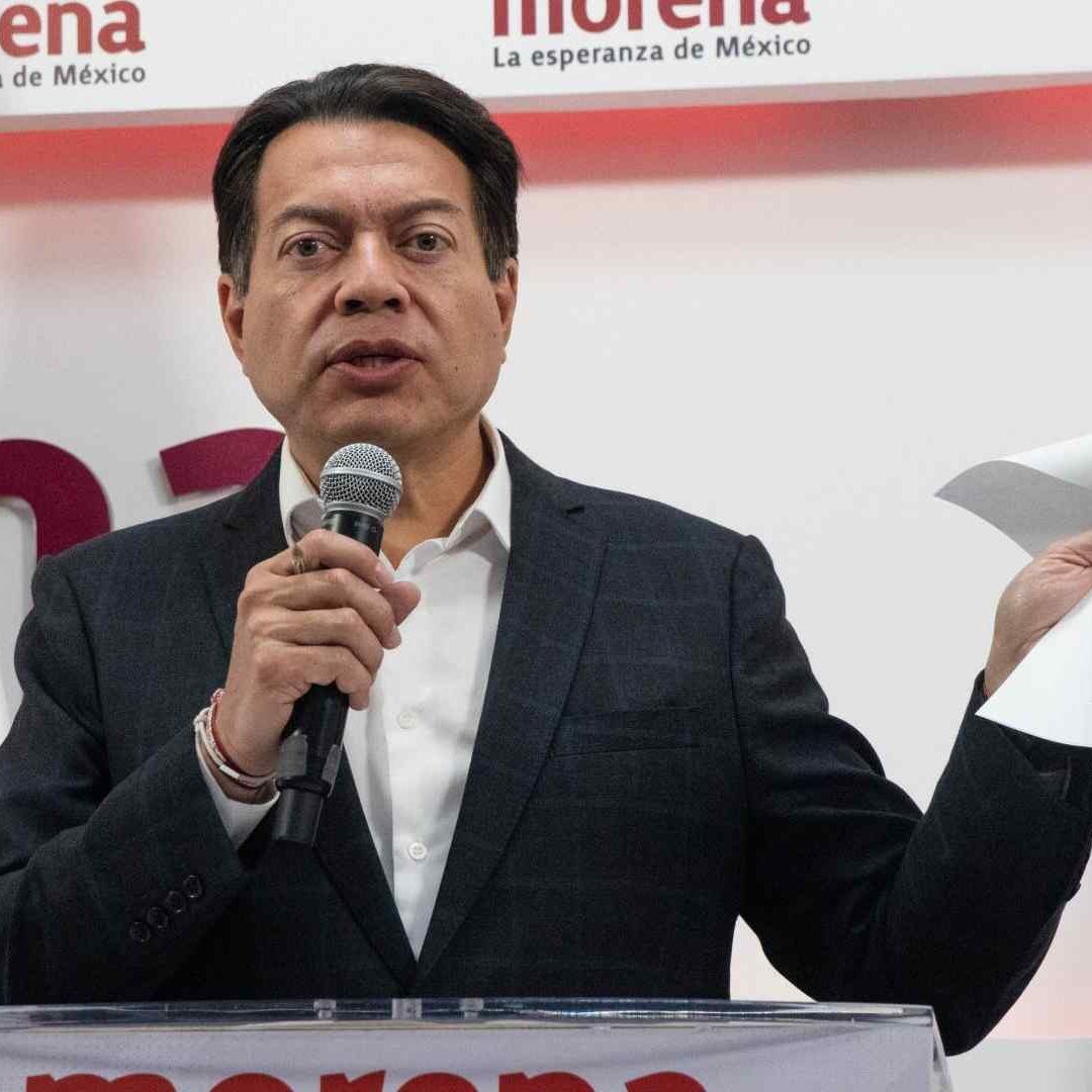 Mario Delgado, dirigente de Morena en conferencia
