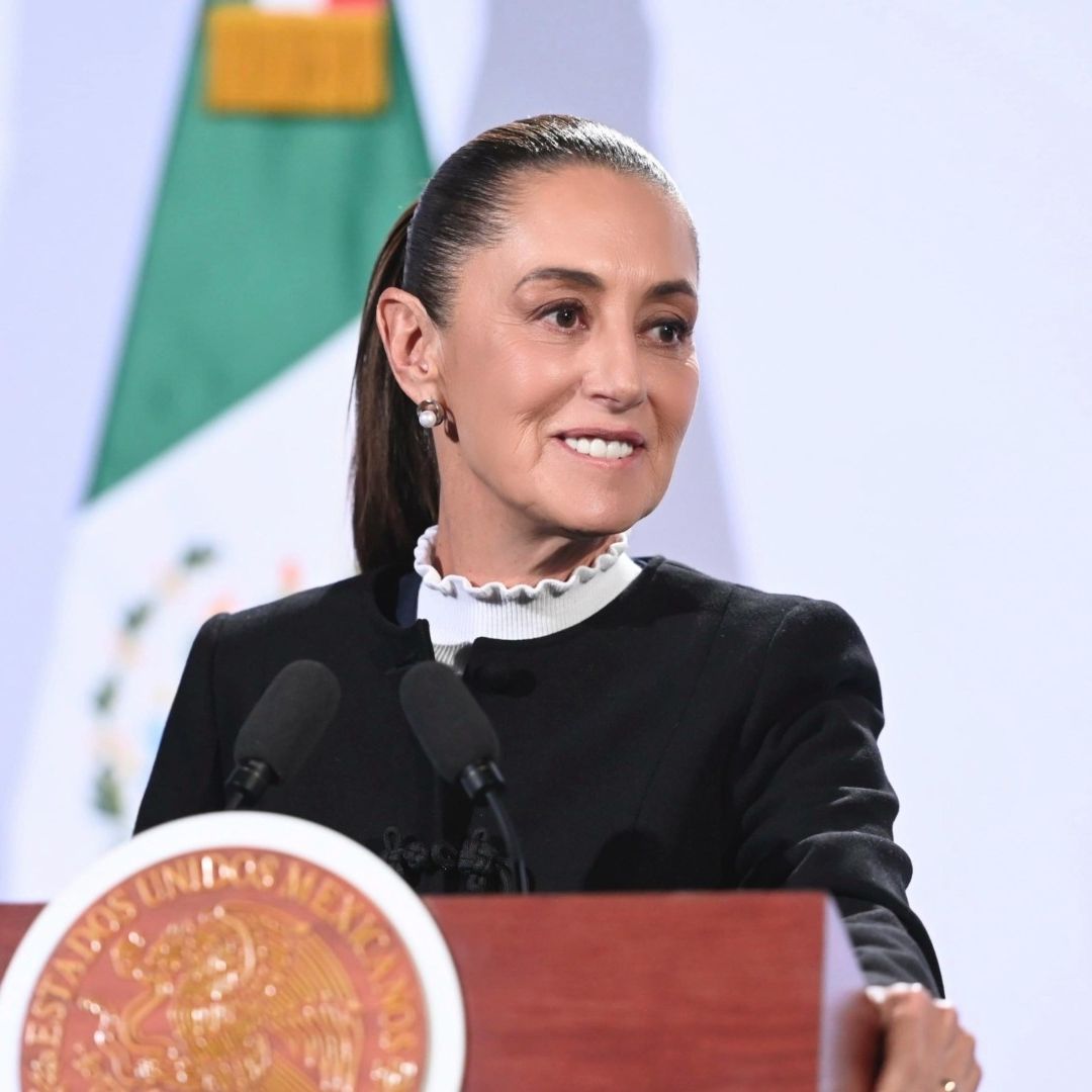La presidenta Claudia Sheinbaum durante la mañanera de hoy 2 de febrero de 2026