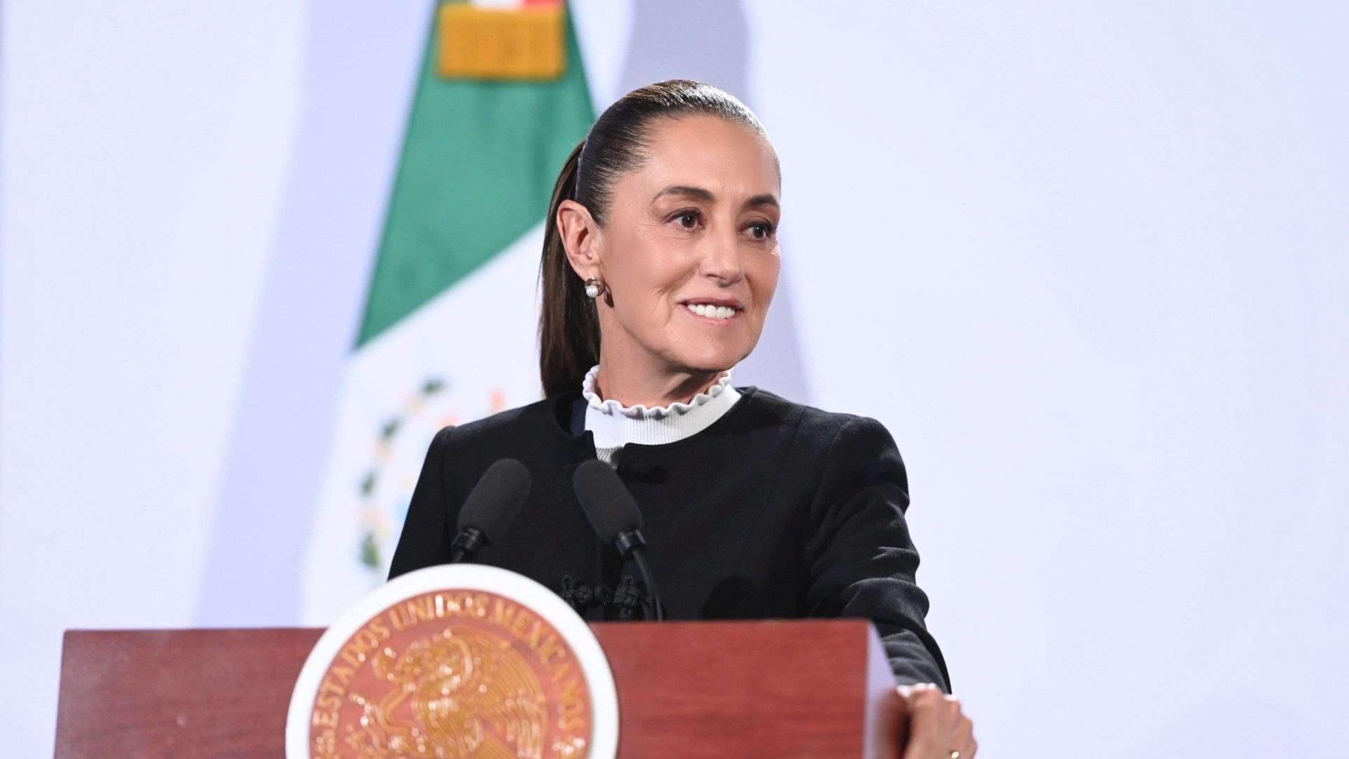 La presidenta Claudia Sheinbaum durante la mañanera de hoy 2 de febrero de 2026