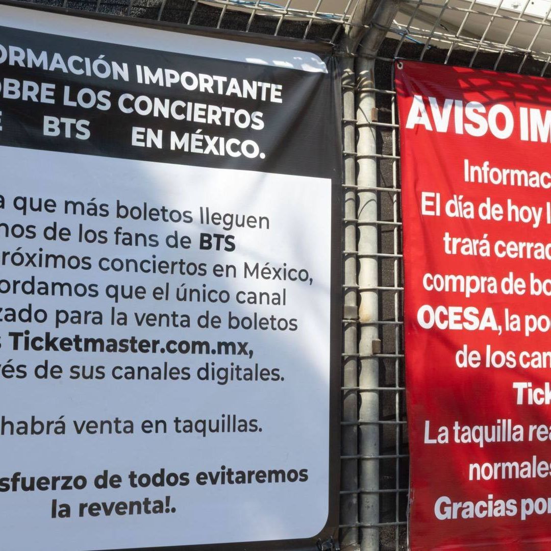 Aviso por venta de boletos para BTS, en el Palacio de los Deportes