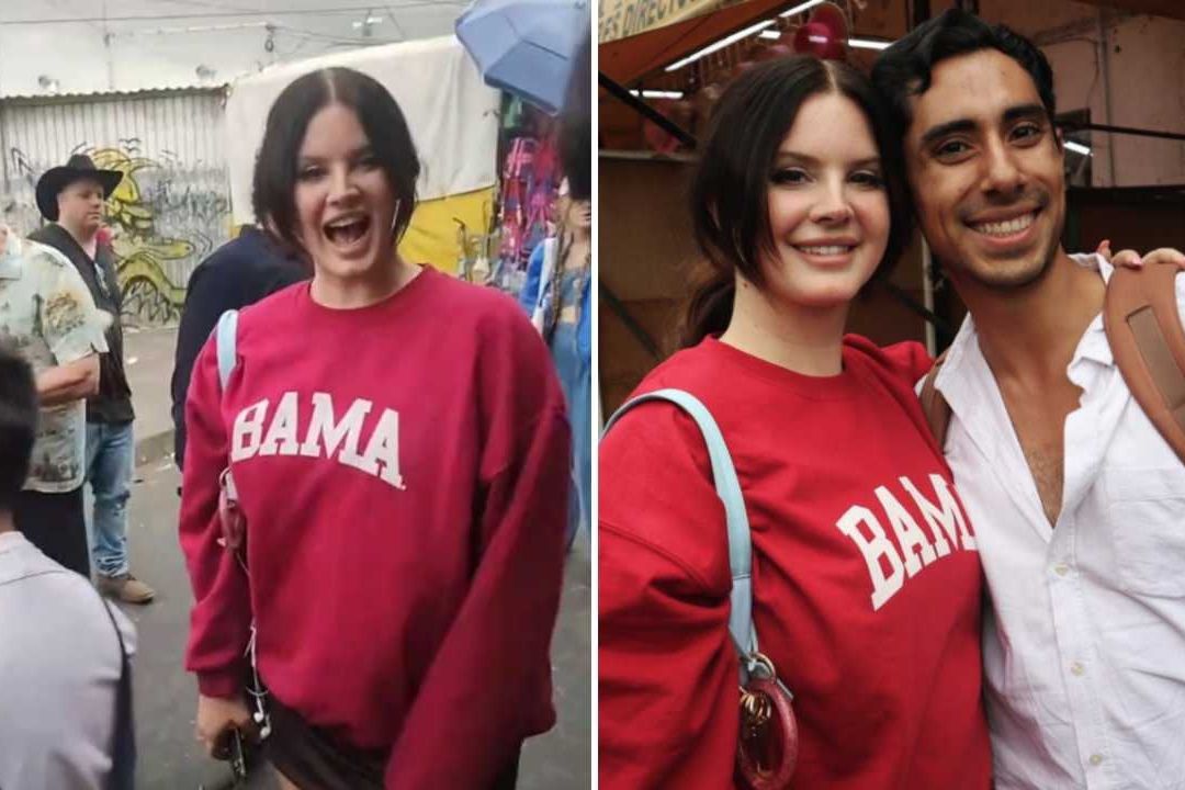 Lana del Rey se toma una foto con un fan en La Merced, Ciudad de México
