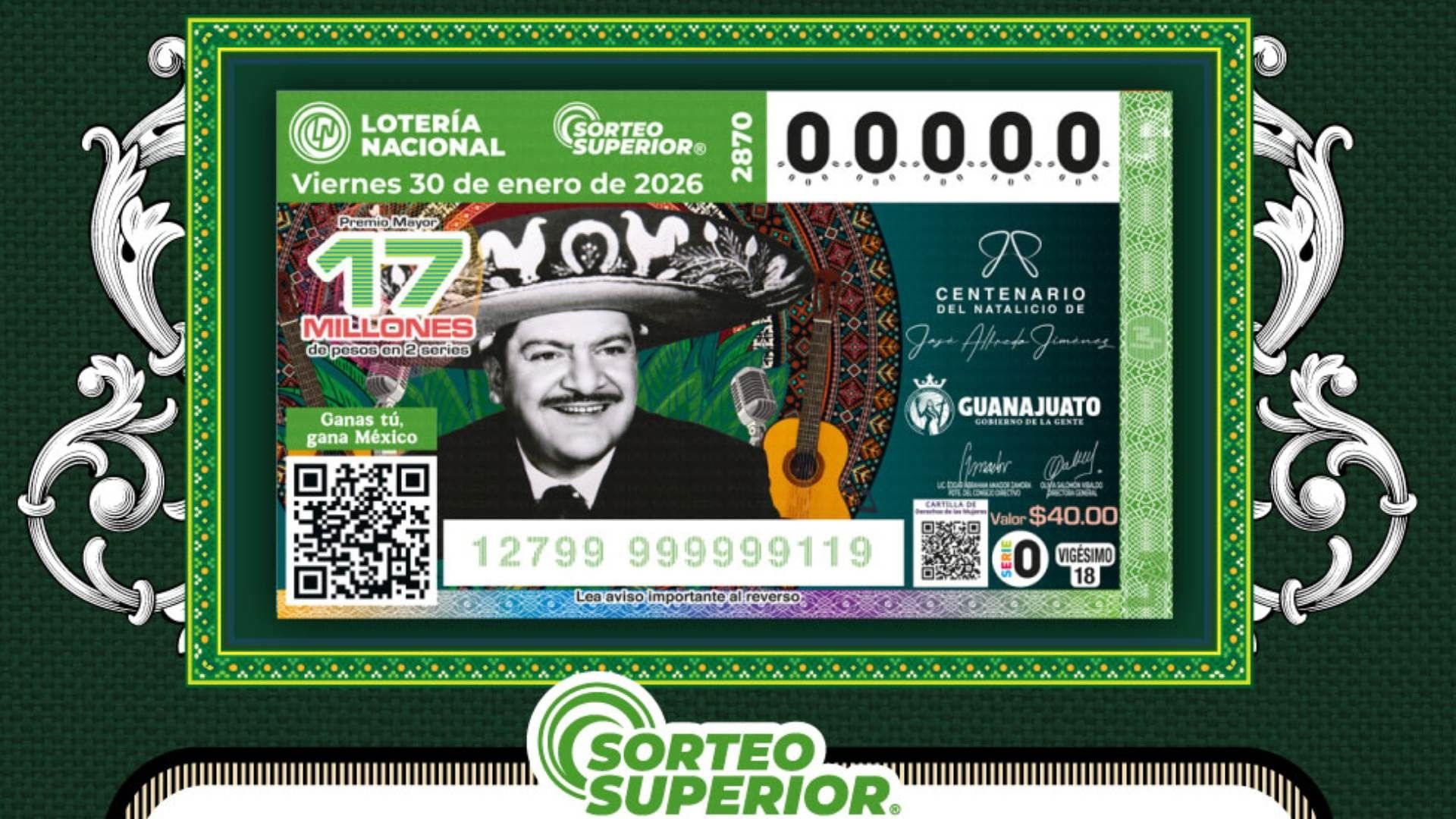 Resultados Sorteo de la Lotería Nacional hoy 30 de enero 2026 lista de ganadores de la rifa Superior 2870