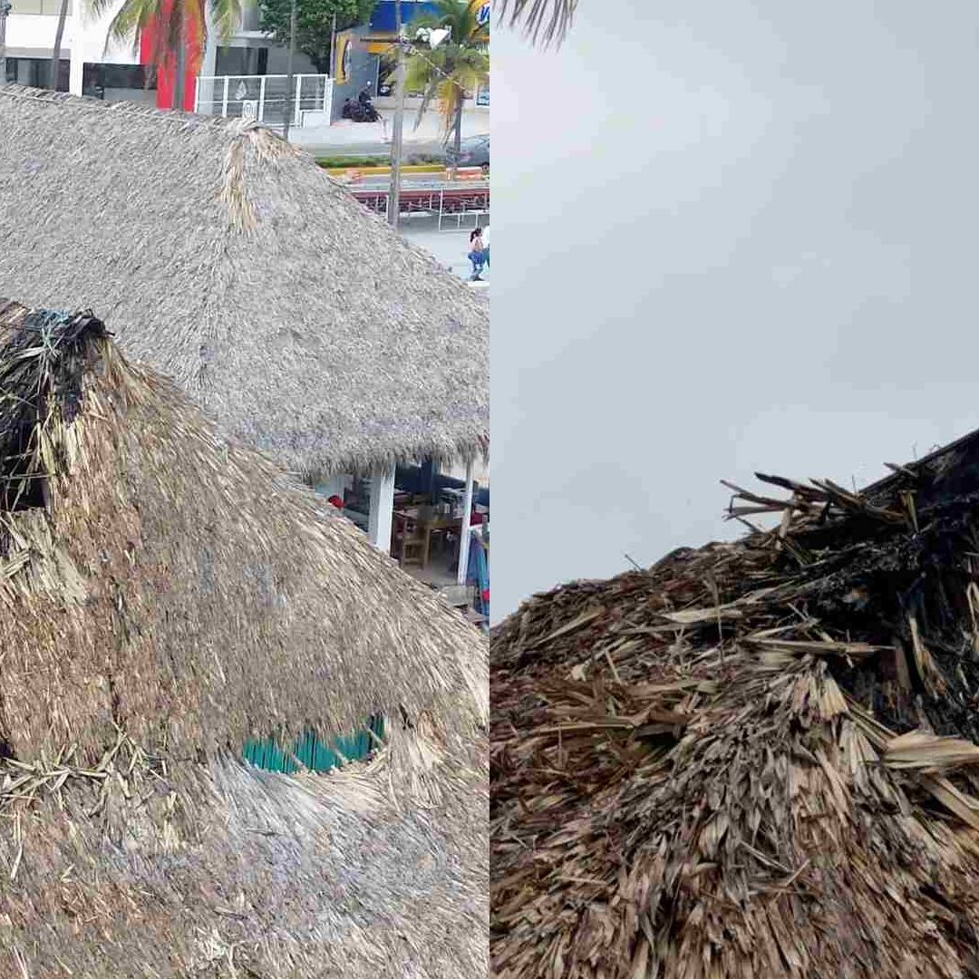 Incendio en Palapa de Playa Villa del Mar en Veracruz Moviliza a Cuerpos de Emergencias