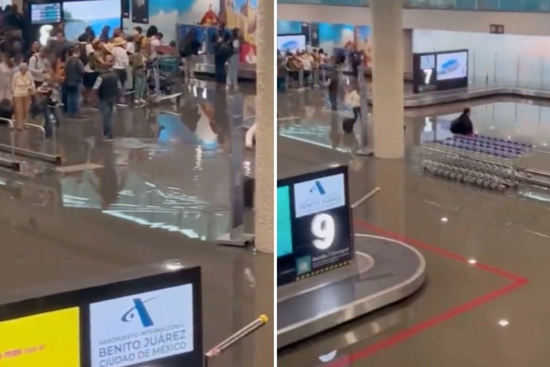 AICM se Inunda: Se Filtra Agua en Salas tras Lluvias