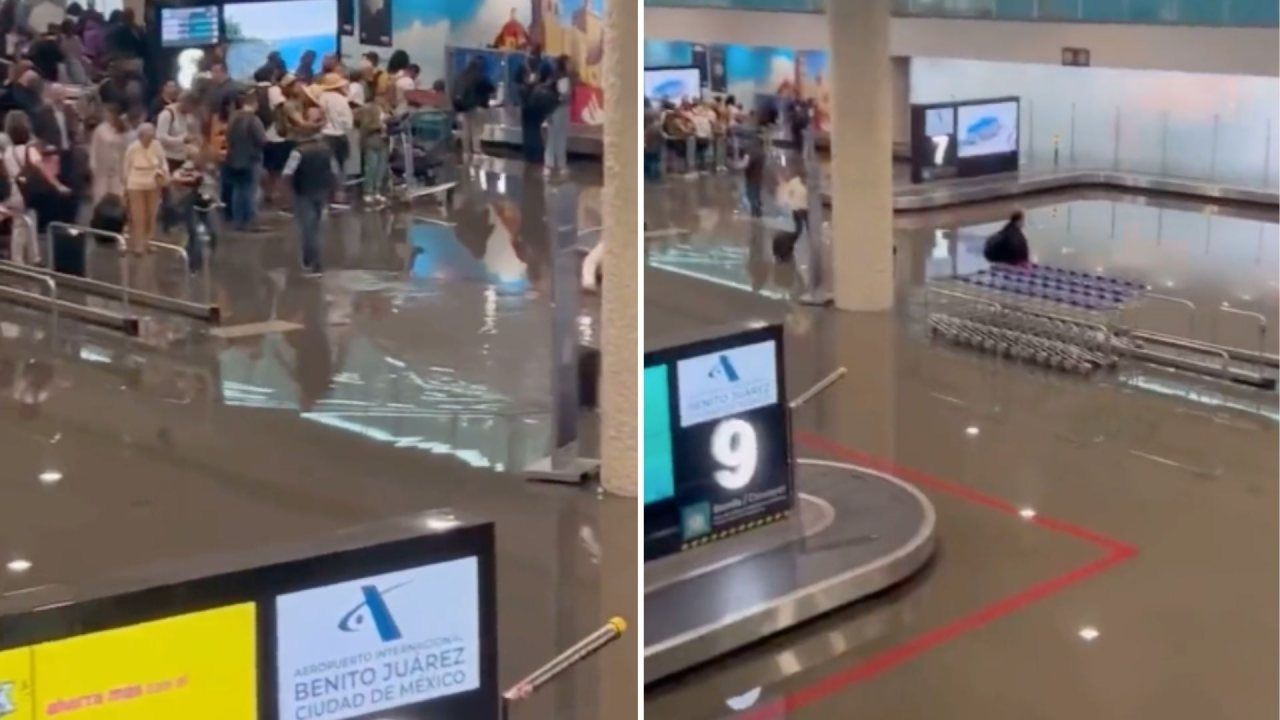 AICM se Inunda: Se Filtra Agua en Salas tras Lluvias