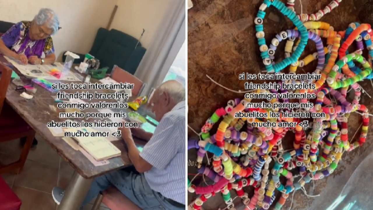 Se viraliza historia de abuelitos que ayudan a nieta swiftie a elaborar 'friendship bracelets'