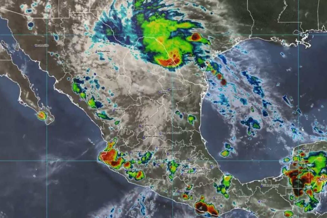 La depresión tropical Harold se desplaza sobre la frontera norte de México, donde causará lluvias muy fuertes