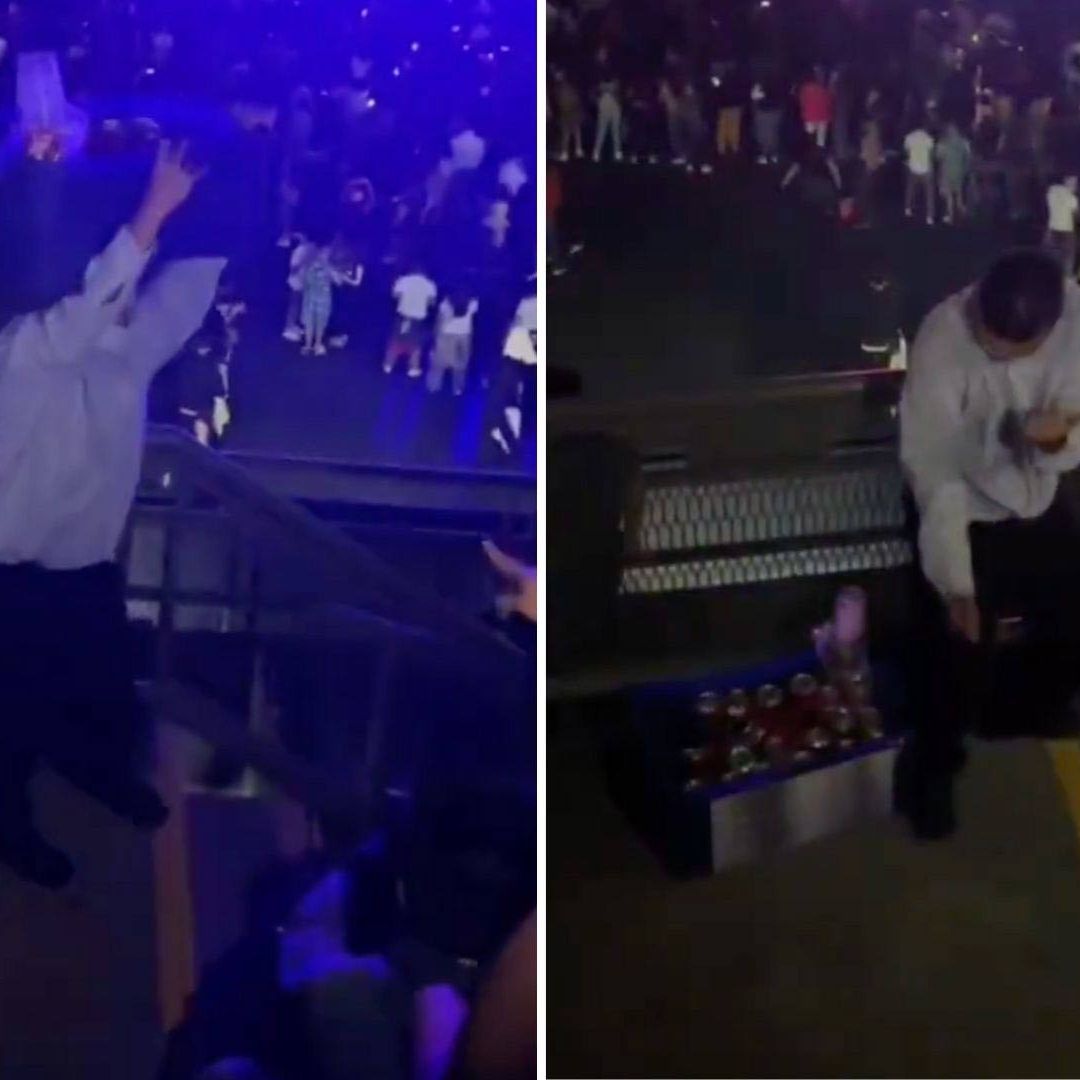 Vendedor Baila durante Concierto de Taylor Swift en México