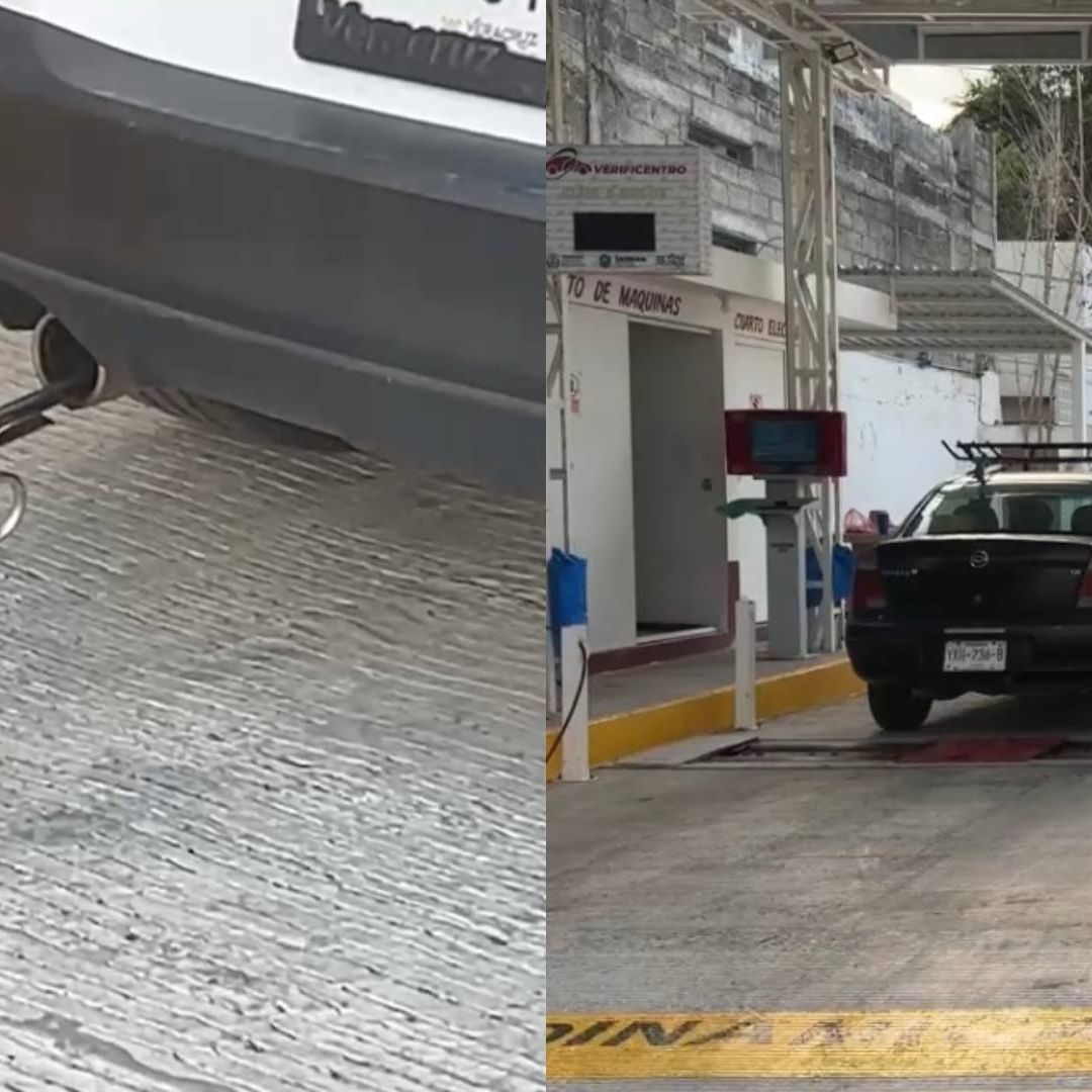 Pruebas de verificación vehicular en verificentro de Veracruz