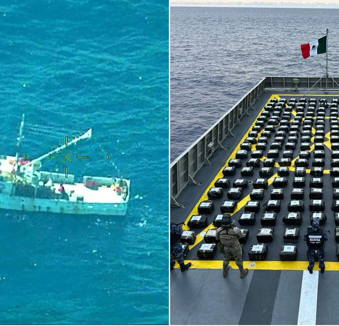 Armada de México y Guardia Costera de EUA Aseguran Toneladas de Presunta Droga en Isla Clarión