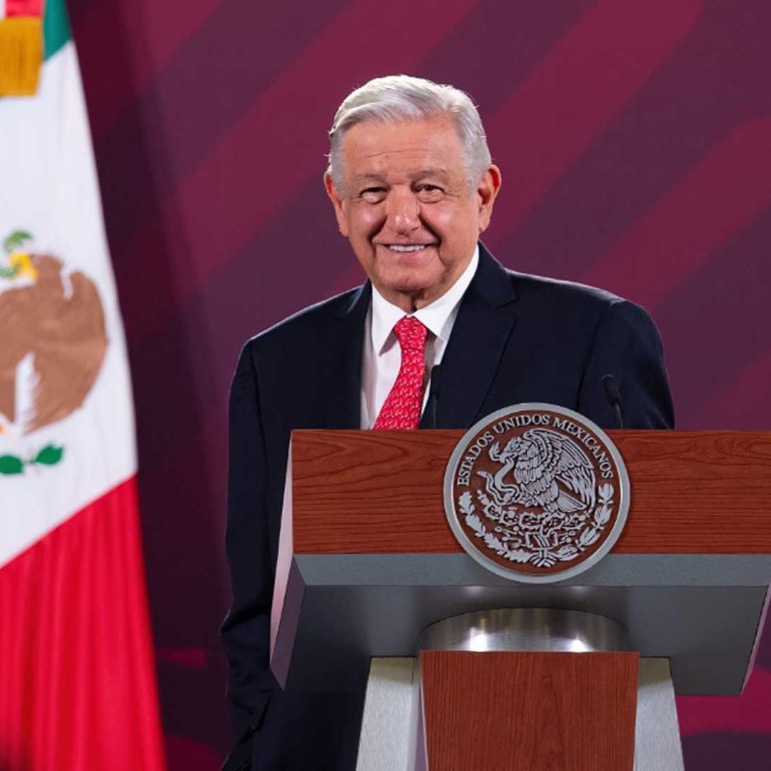 López Obrador en conferencia matutina en Palacio Nacional el 23 de agosto de 2023. Foto: Presidencia de la República