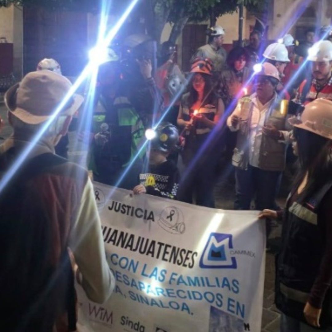 Mineros Marchan en Guanajuato por Compañeros Desaparecidos en Sinaloa; Exigen Seguridad