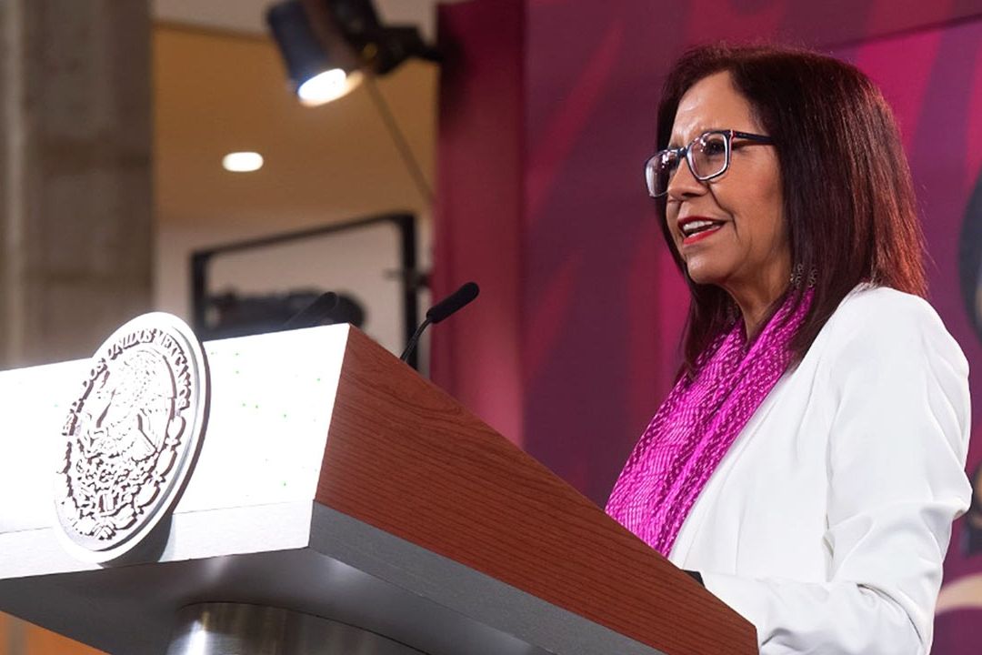 Leticia Ramírez en Palacio Nacional el 28 de agosto de 2023