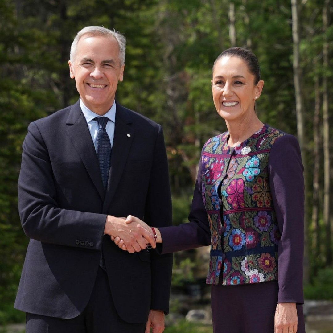 Mark Carney, primer Ministro de Canadá, y Claudia Sheinbaum Pardo, presidenta de México.
