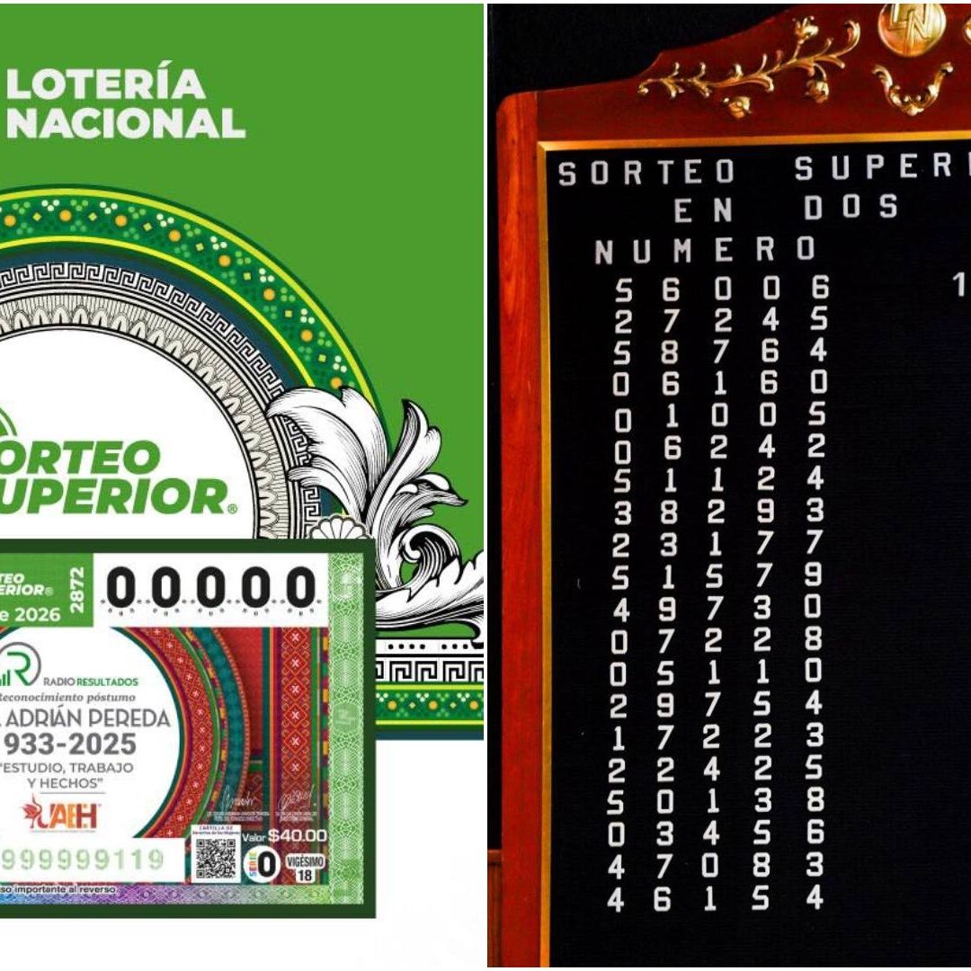Conoce dónde cayó el premio mayor del Sorteo Superior 2872 de la Lotería Nacional