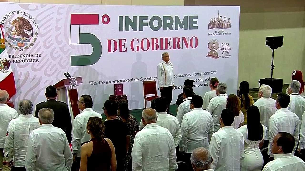 AMLO rinde Quinto Informe de Gobierno en Campeche