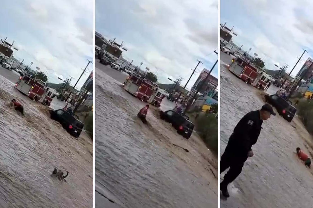 Rescatan a Hombre tras Ser Arrastrado por Arroyo en Baja California Sur