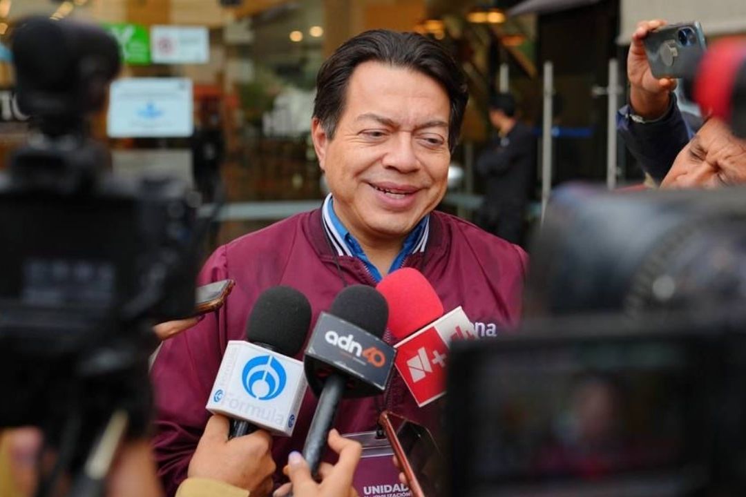Mario Delgado habla afuera del WTC acerca del proceso de revisión de boletas.