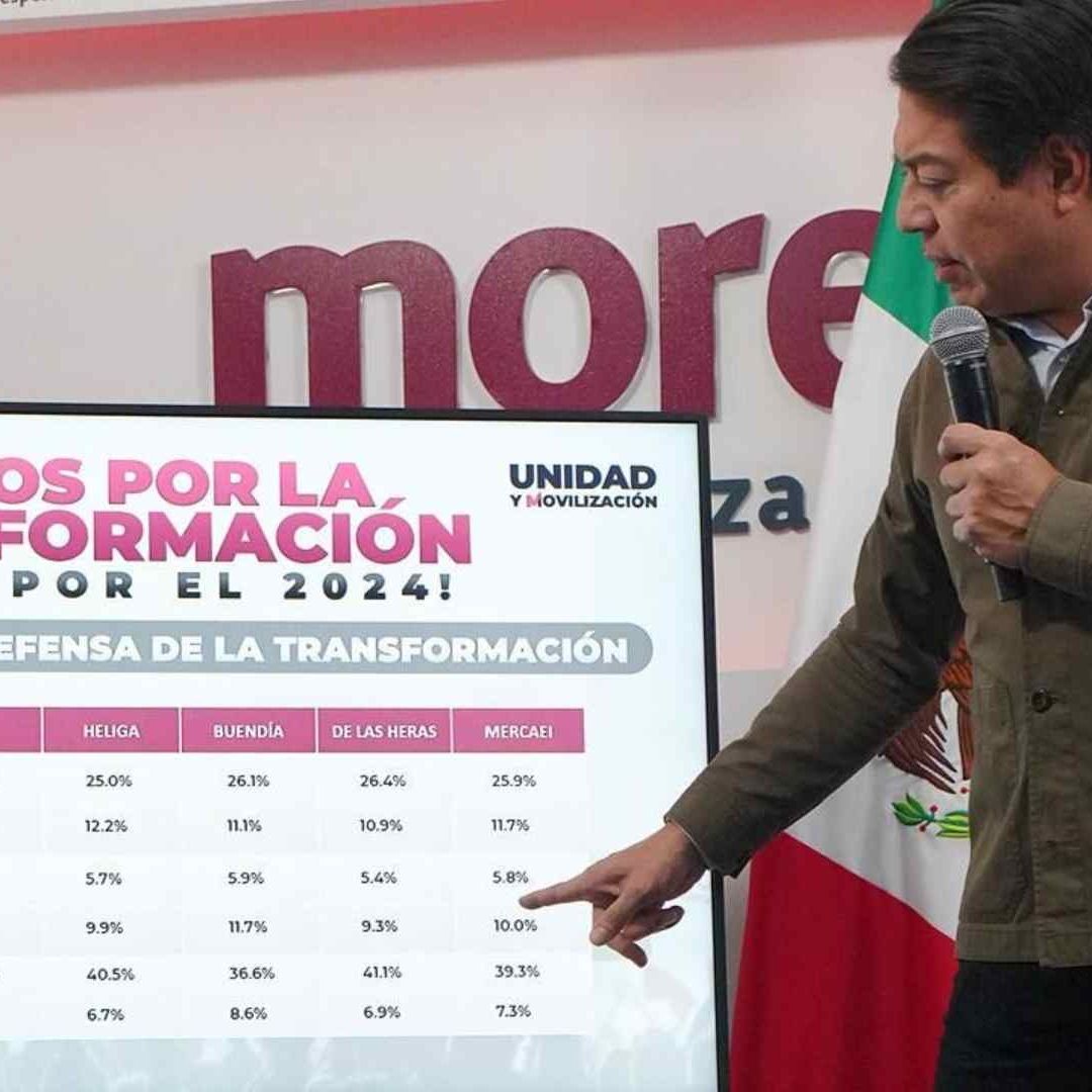 Mario Delgado en conferencia este martes.