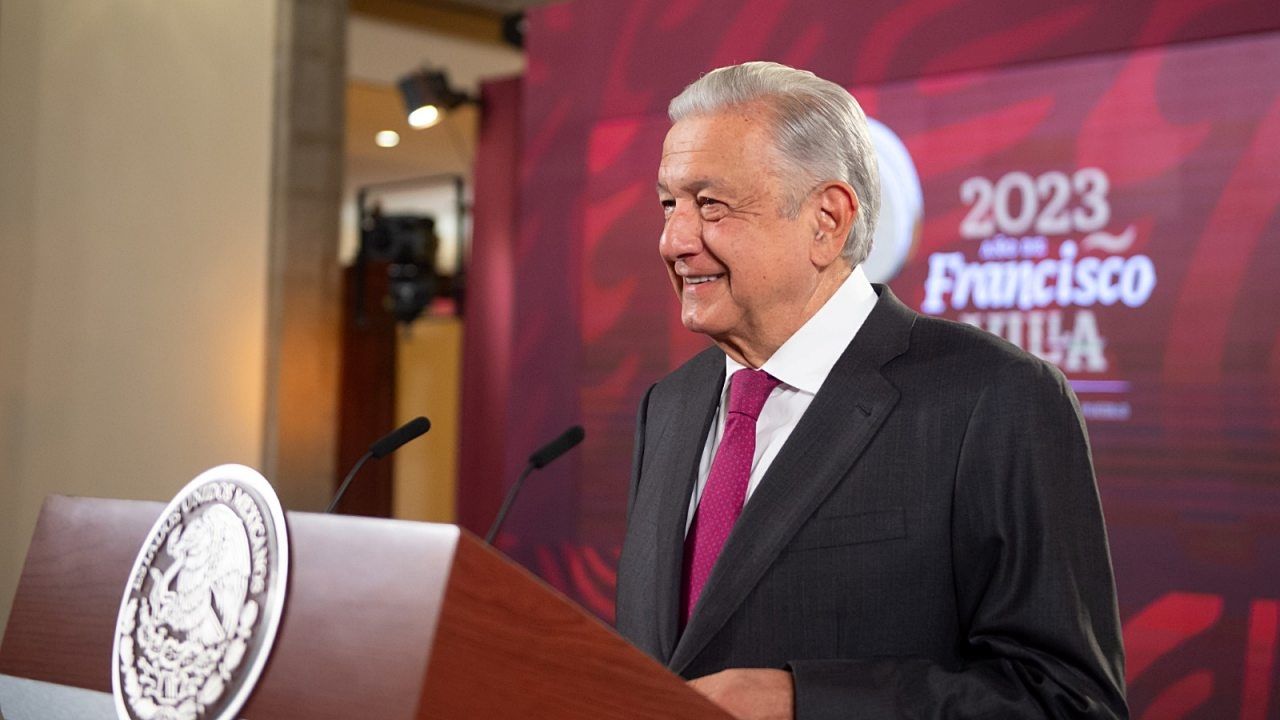 El presidente Andrés Manuel López Obrador ofrece su conferencia mañanera en Palacio Nacional