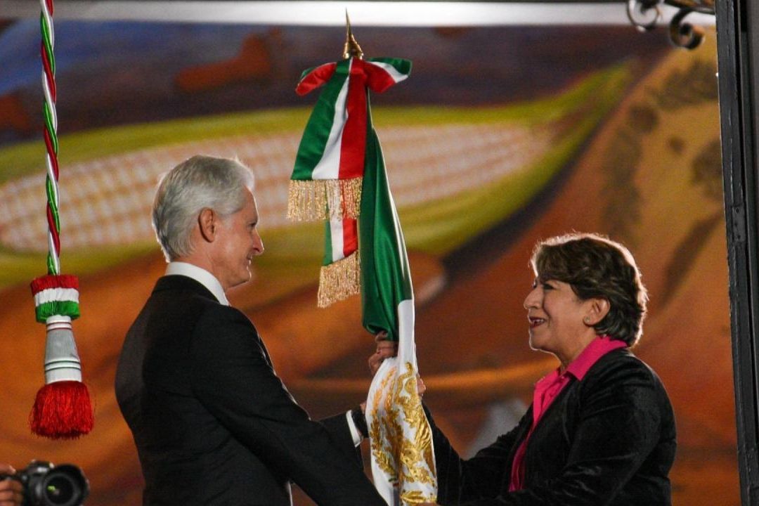 Del Mazo Da su Último Grito de Independencia al Lado de Delfina Gómez