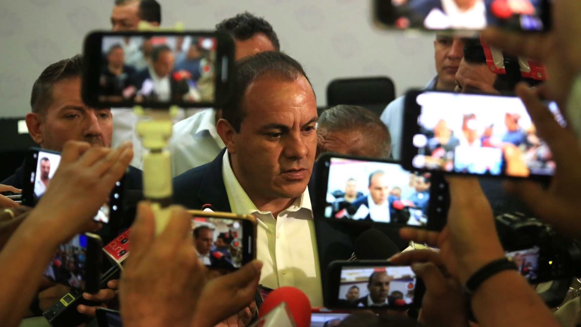 Cuauhtémoc Blanco en reunión con medios el 27 de junio de 2023.