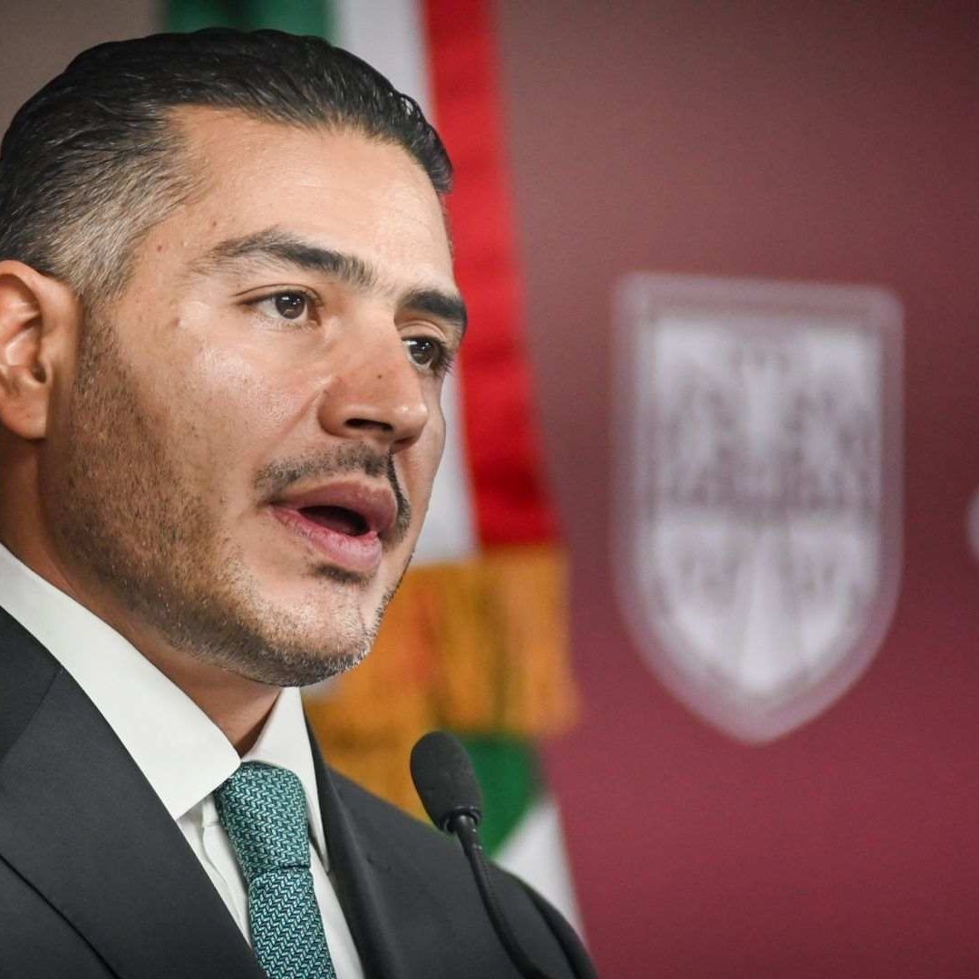 Omar García Harfuch en conferencia de prensa en la CDMX el 8 de junio de 2023