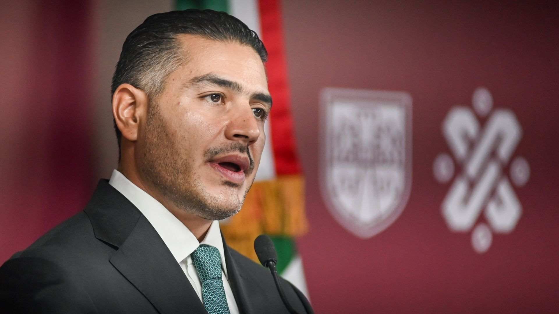 Omar García Harfuch en conferencia de prensa en la CDMX el 8 de junio de 2023