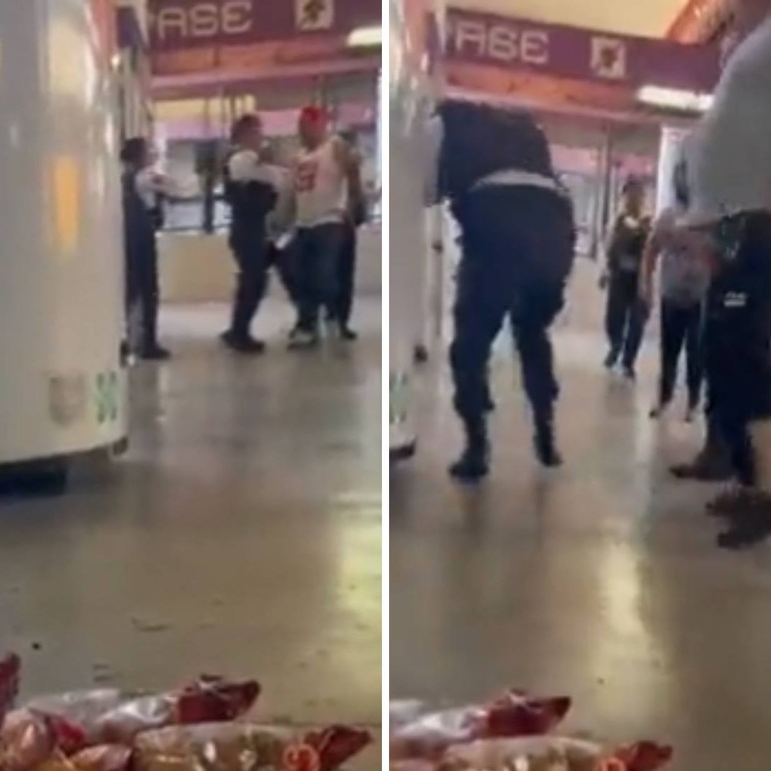 Video: Riña Entre Policías y Vendedores en Metro Pantitlán