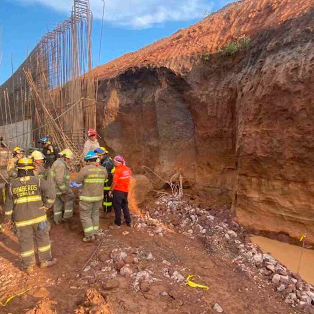 2 Lesionados y 1 Muero Tras Derrumbe de Obra en Tonalá