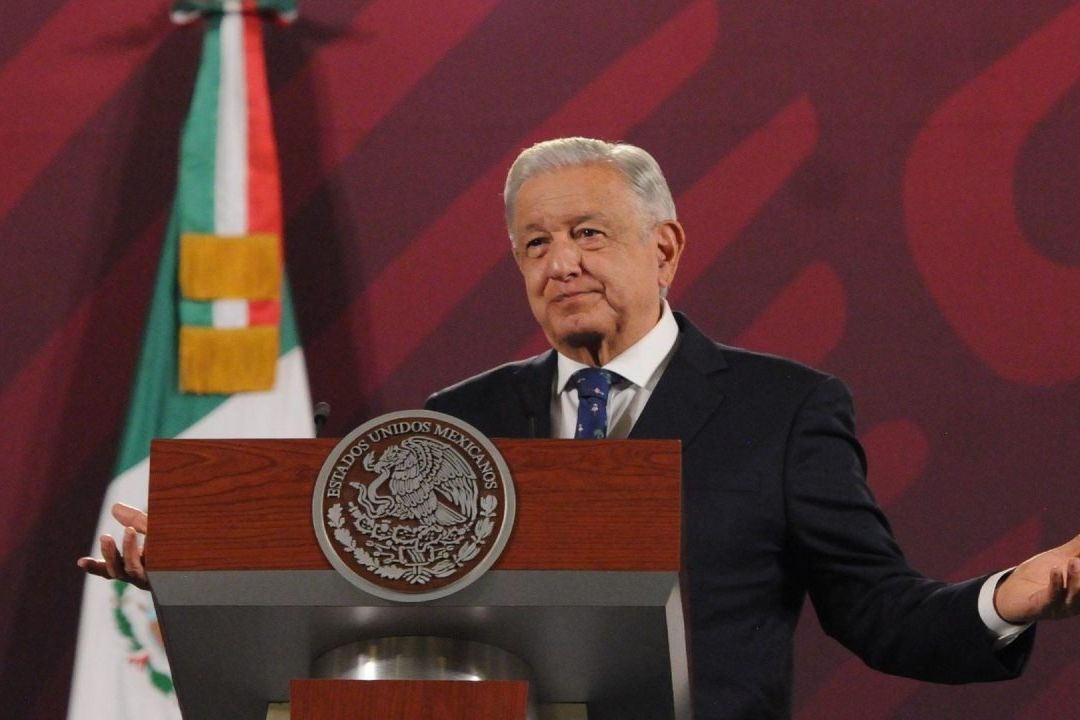 El presidente López Obrador en conferencia mañanera