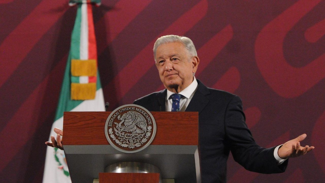 El presidente López Obrador en conferencia mañanera