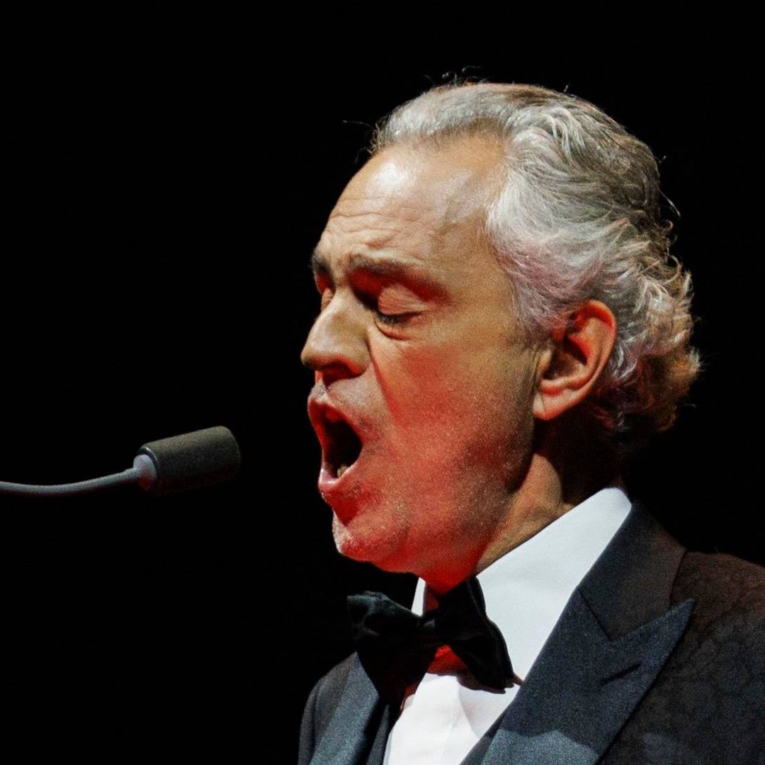 Andrea Bocelli durante concierto en Madrid