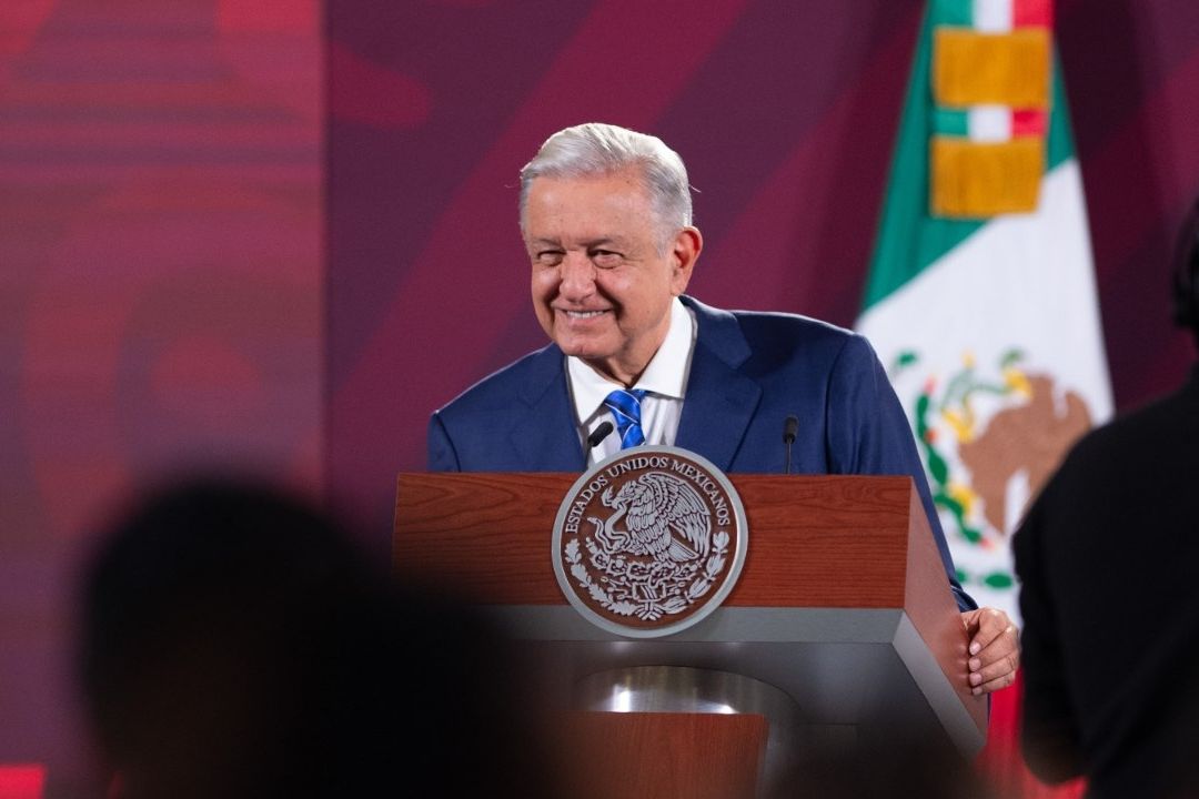 El presidente López Obrador en conferencia mañanera