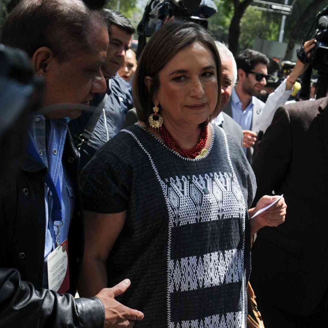 Xóchitl Gálvez durante simulacro nacional el 19 de septiembre de 2023.
