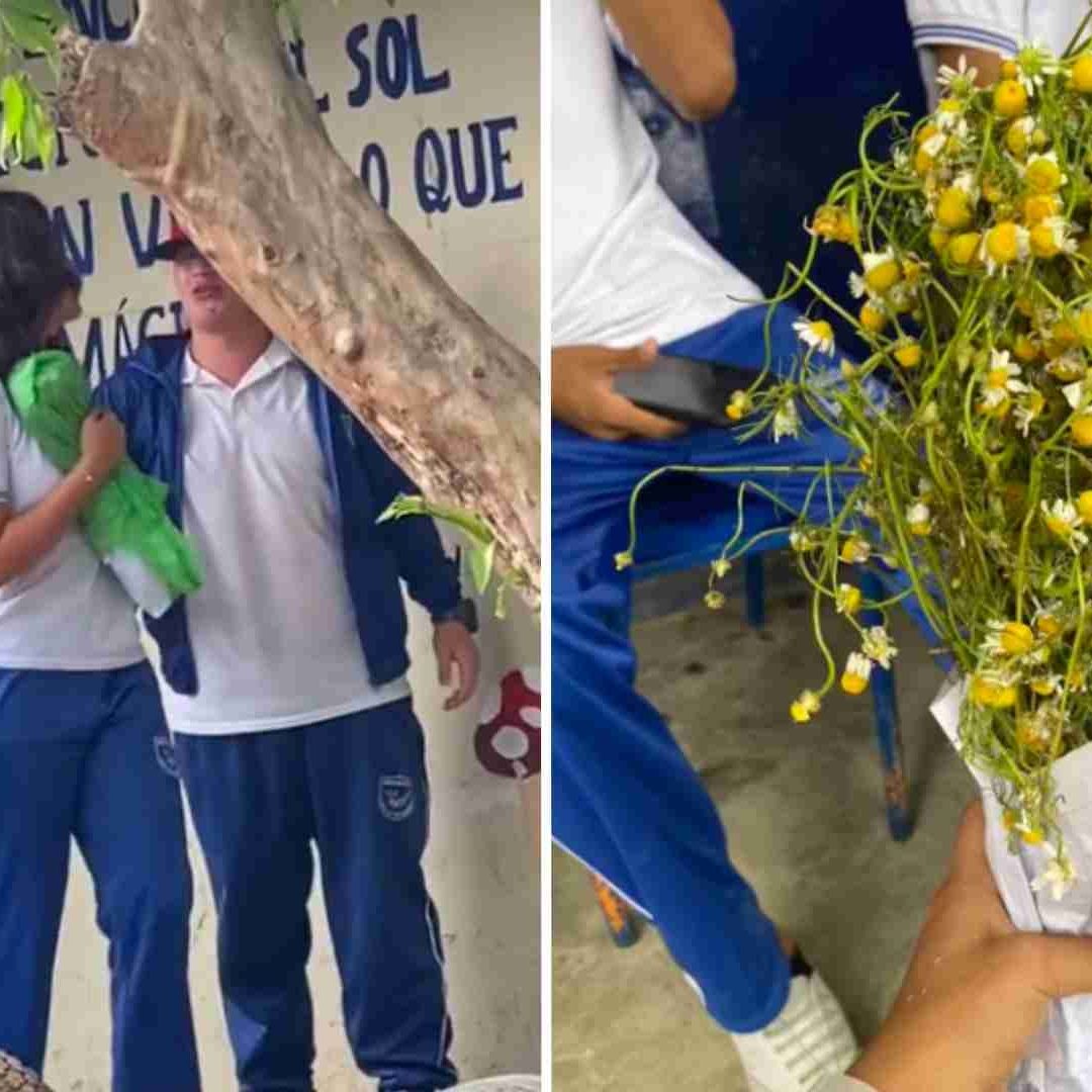 Joven Espera Flores Amarillas y Recibe Manzanilla