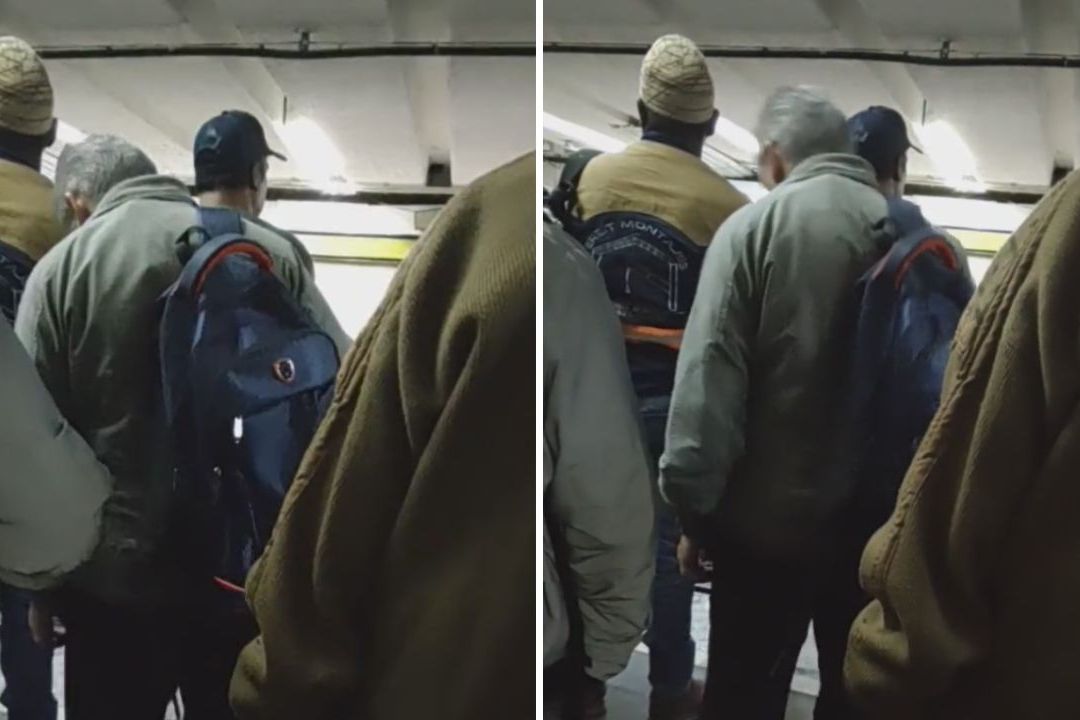 Un señor comenzó con la mejor actitud este lunes, pues se puso a bailar en el Metro CDMX