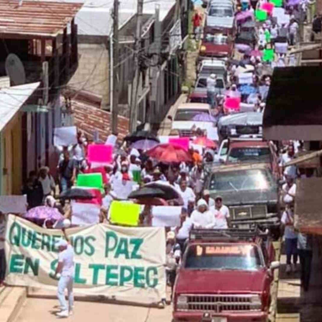 Pobladores de Siltepec se organizaron y convocaron a la marcha a través de redes sociales