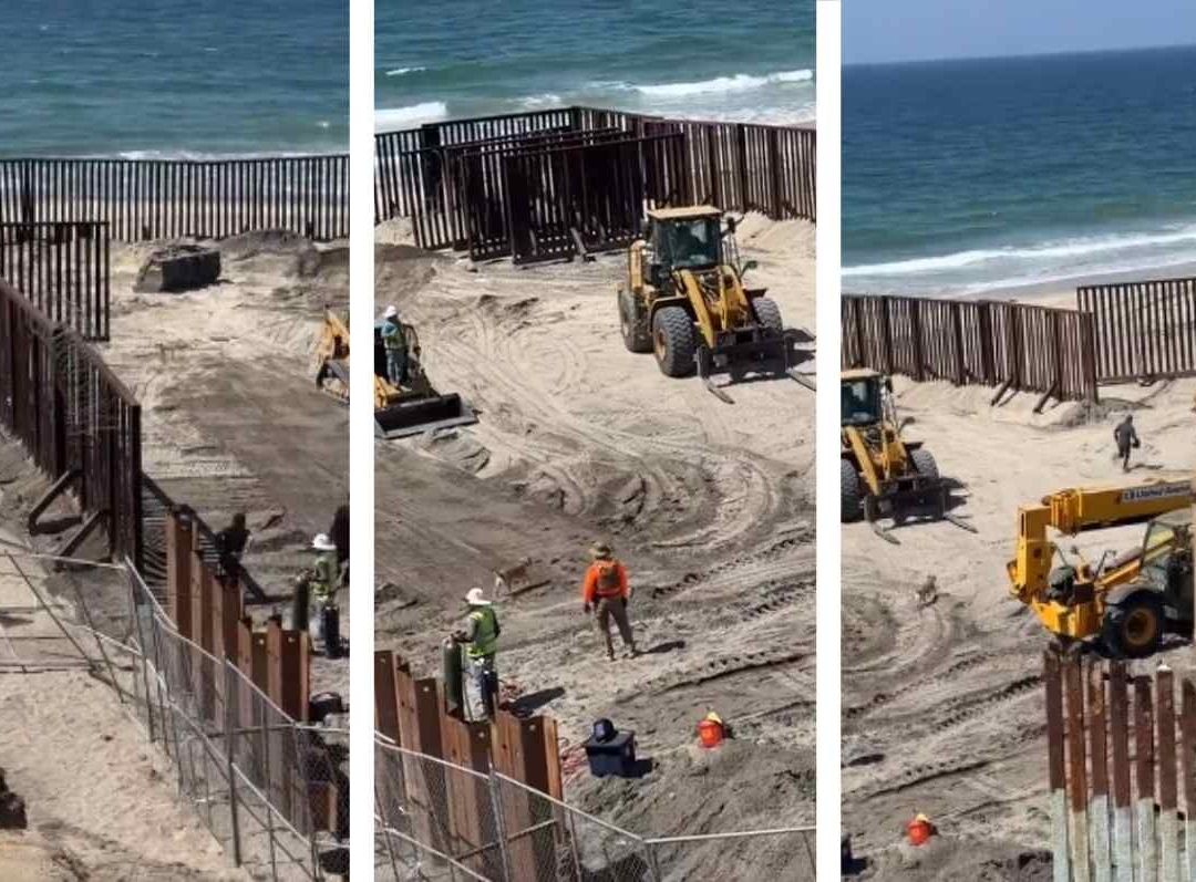 Perrito Cruza la Frontera Detrás de Migrantes por Hueco en el Muro